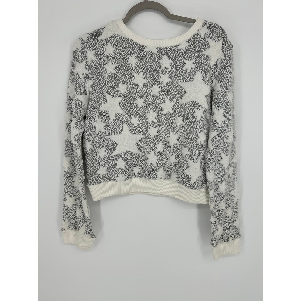 English Factory Star Sweater Womens M Indie Open Knit Celestial Whimsigoth Y2K